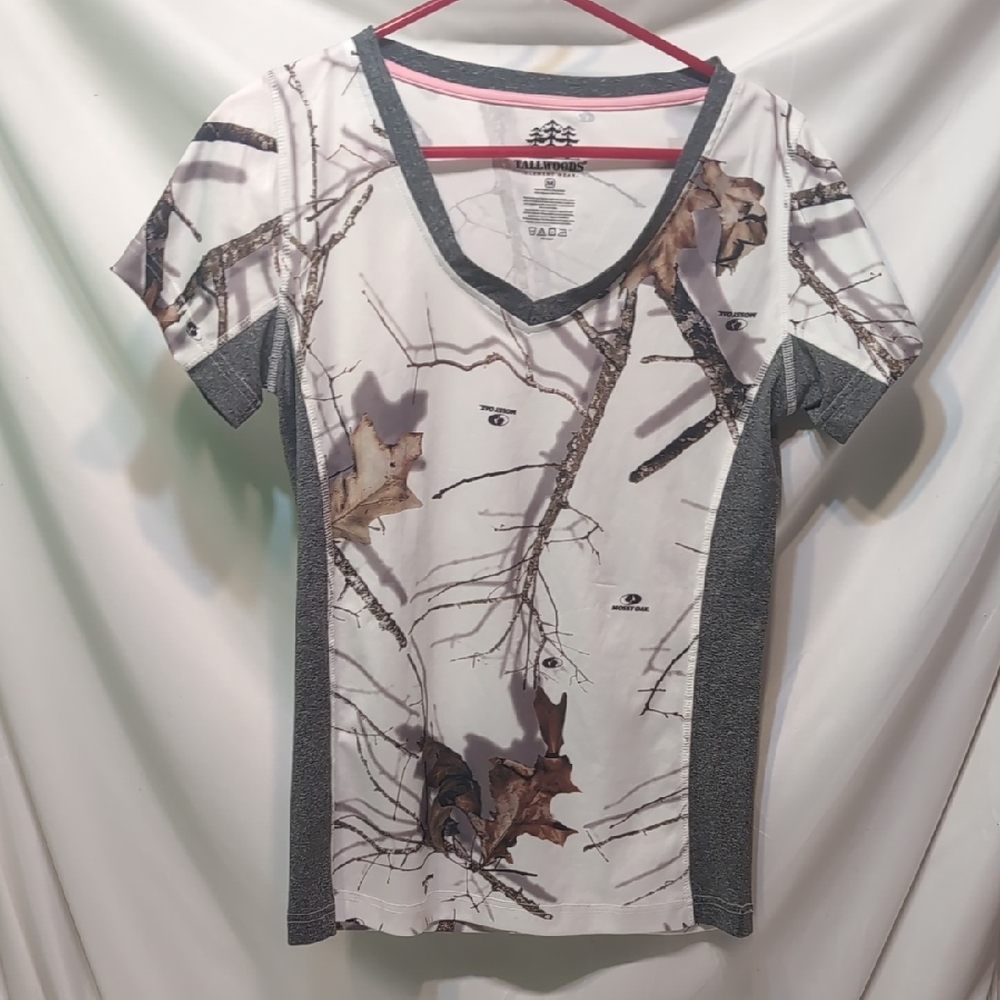 Womens Mossy Oak Tallwoods Element Wear Camouflage Shirt - Sz Medium